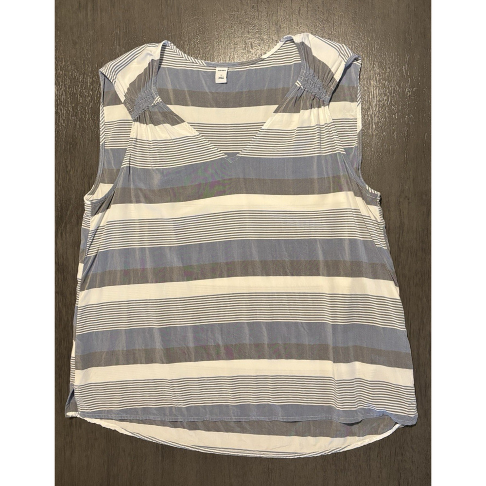 Old Navy Women's Navy Stripe Tank Top Size L